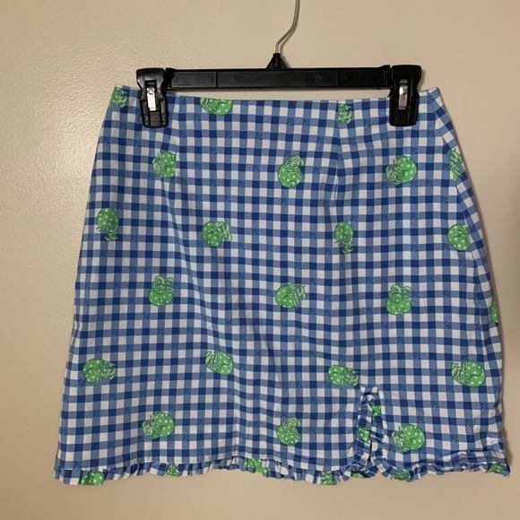 Lilly Pulitzer Green hermit crab Skirt 6 vintage - Picture 1 of 8